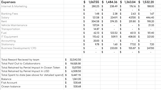 Ocean Grant Report